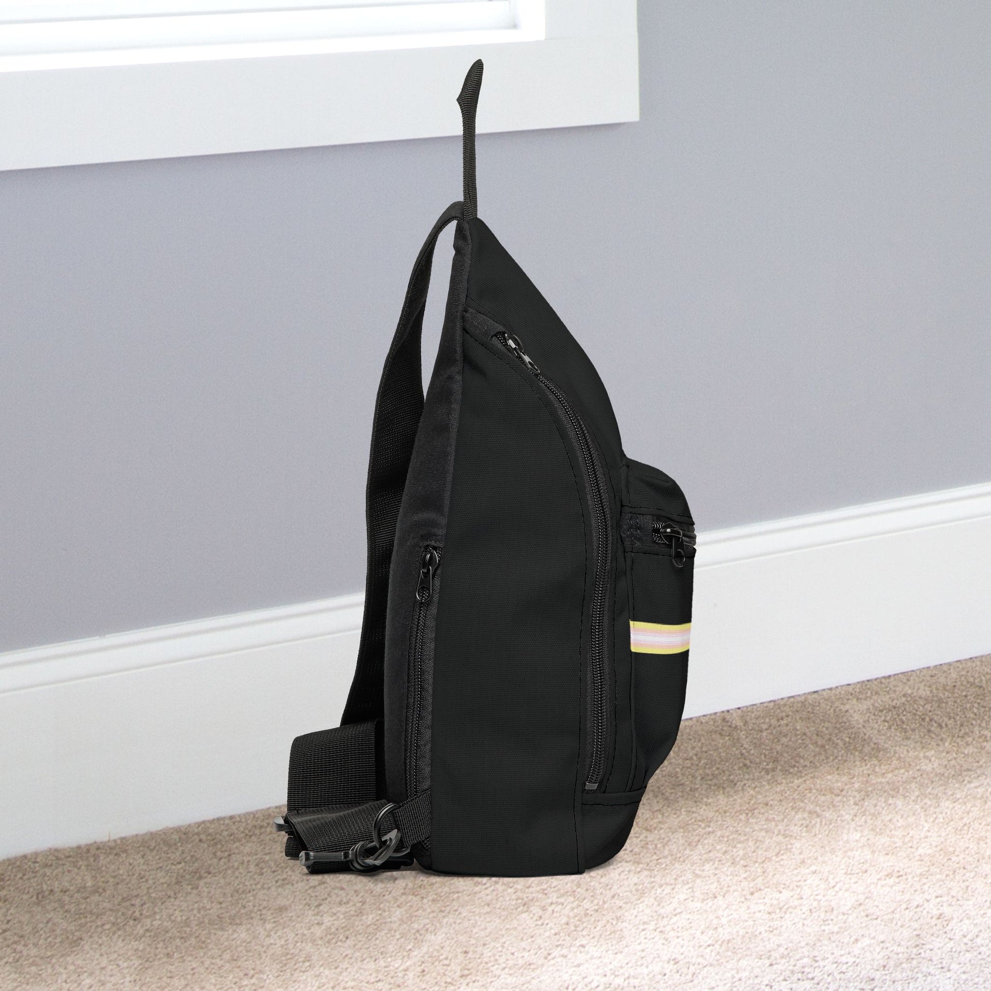 Pangender Pride Black Minimalist Cross Body Sling Bag