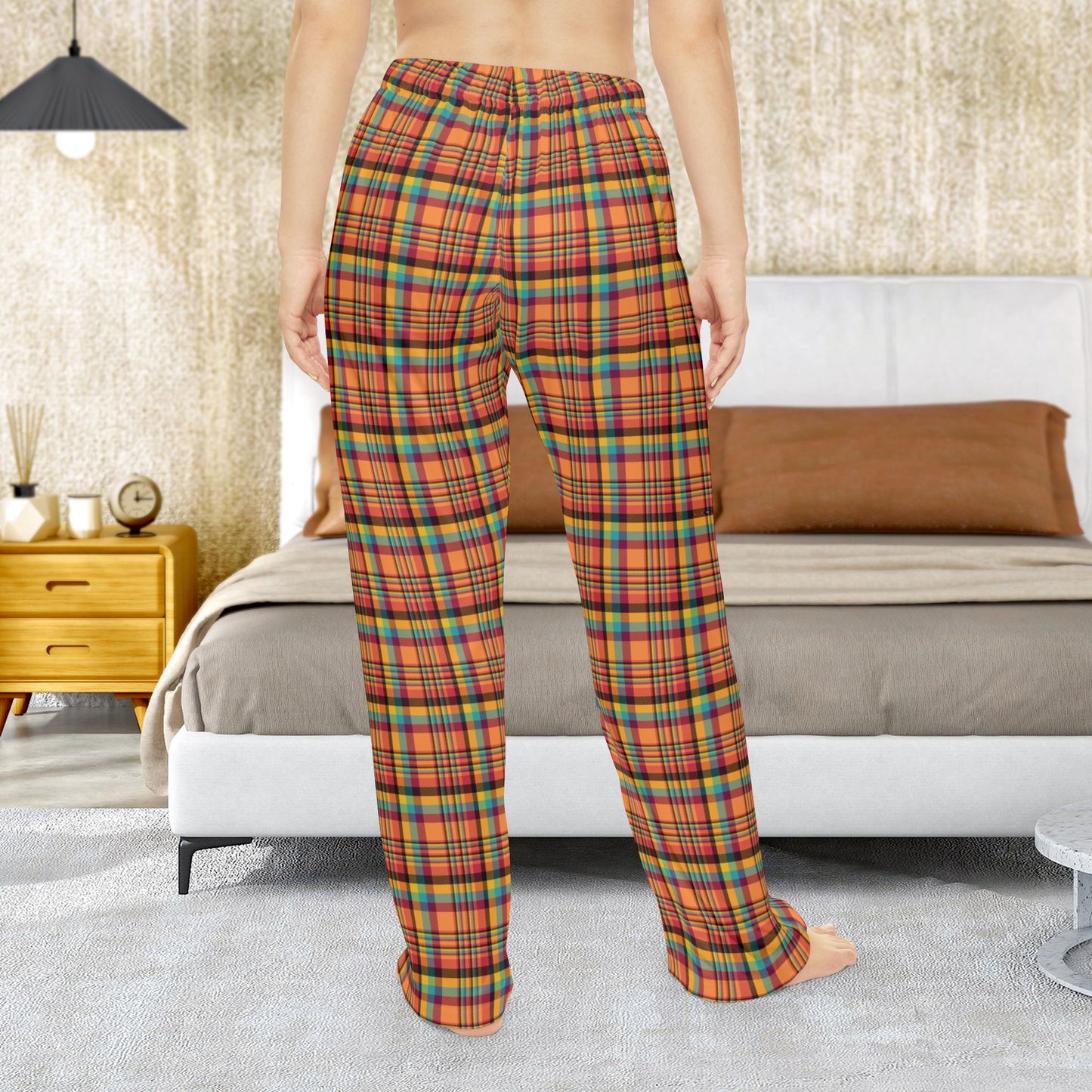 Women’s Orange & Wine Gurnee IL Plaid Pajama Pants