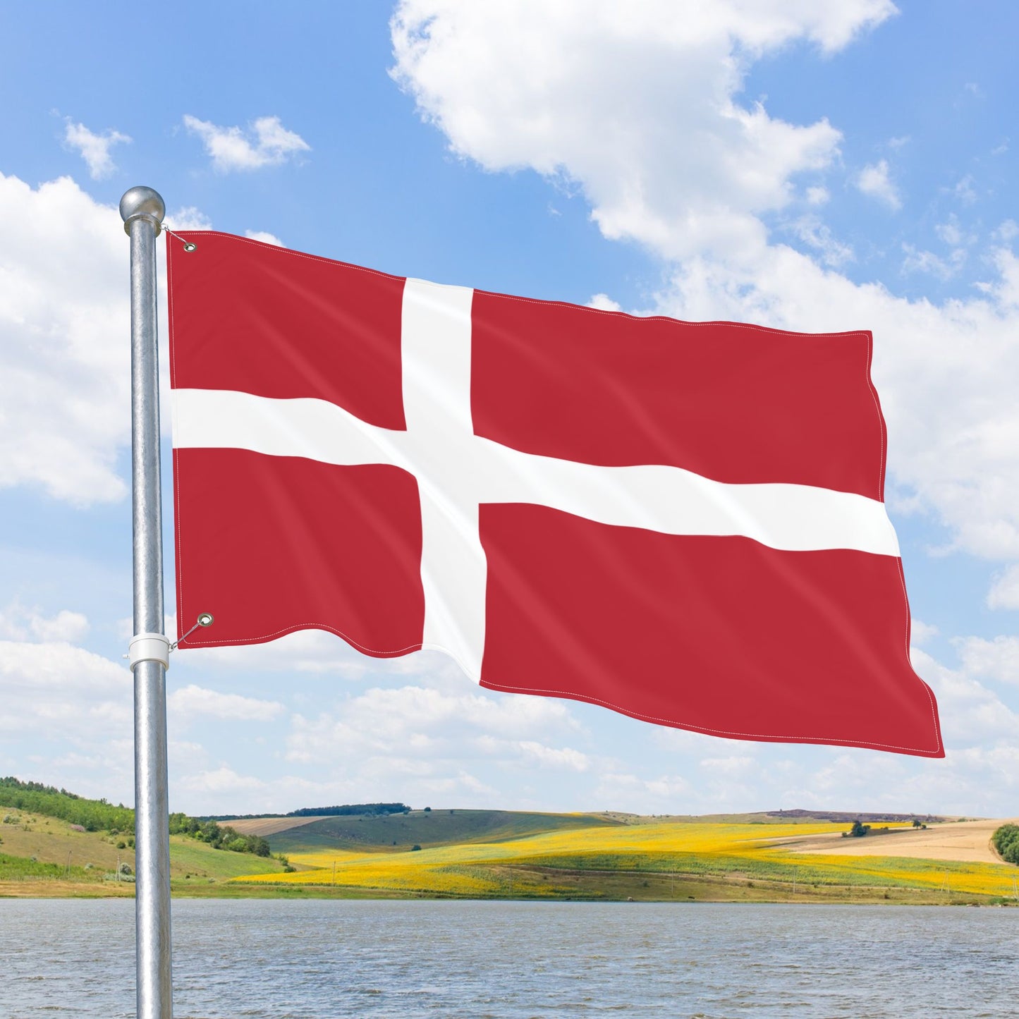 Denmark Flag with Grommets
