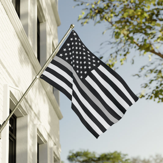 36'' × 60'' USA Thin Silver Line American Flag with Grommets