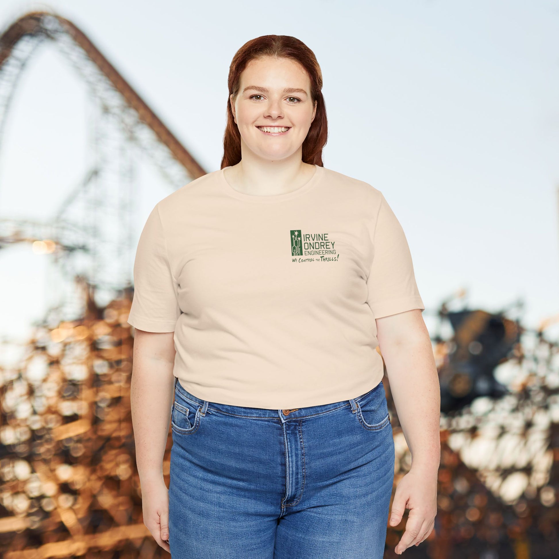 I Just Wanna Watch Basketball & Ride Roller Coasters Tee (BACK graphic) • Irvine Ondrey Engineering