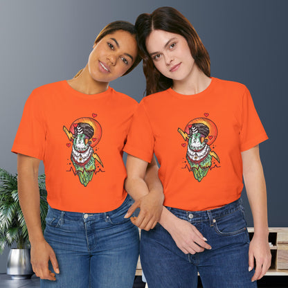 Bride of Frankenstein Lovebird, Hand-Drawn & Hand-Colored Tee