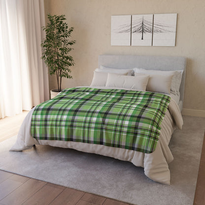 Aromantic Pride Plaid Fleece Sherpa Blanket