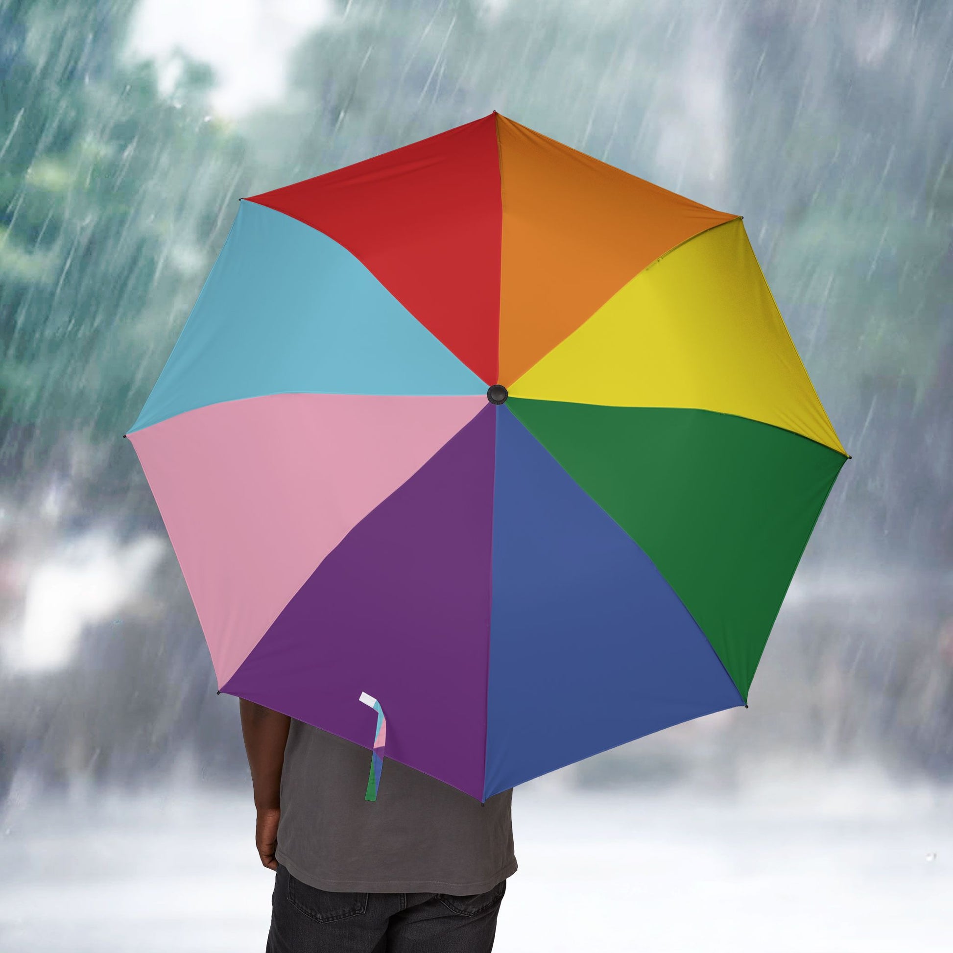 One size Rainbow Transgender Pride Umbrella