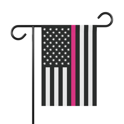 USA Thin Pink Line American Flag Garden Flag Banner