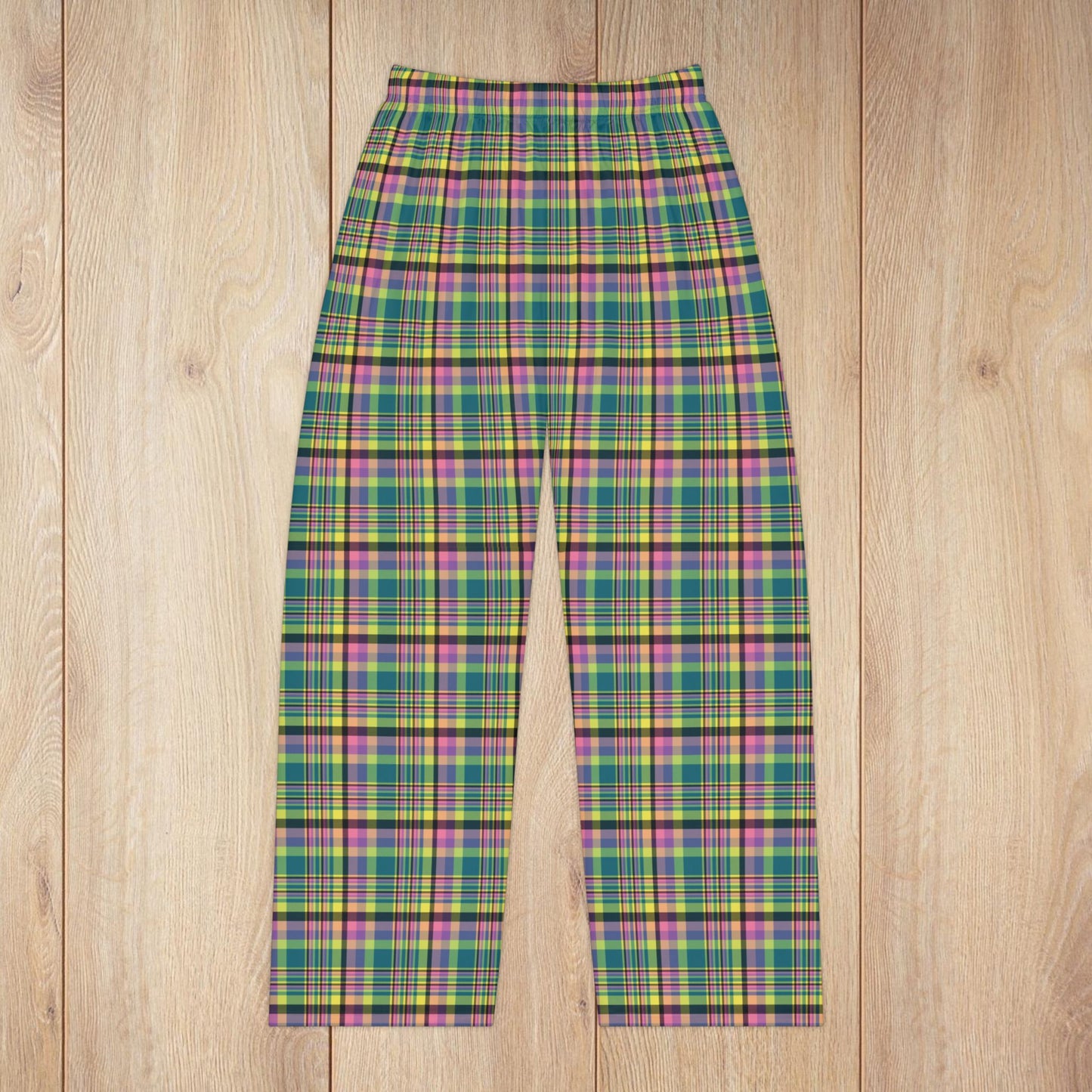 Women’s Light Green & Pink Ohio Plaid Pajama Pants