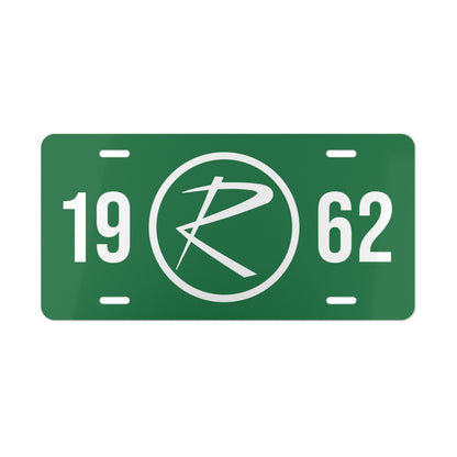 Rambler Logo White Year Green Custom Vanity Plates