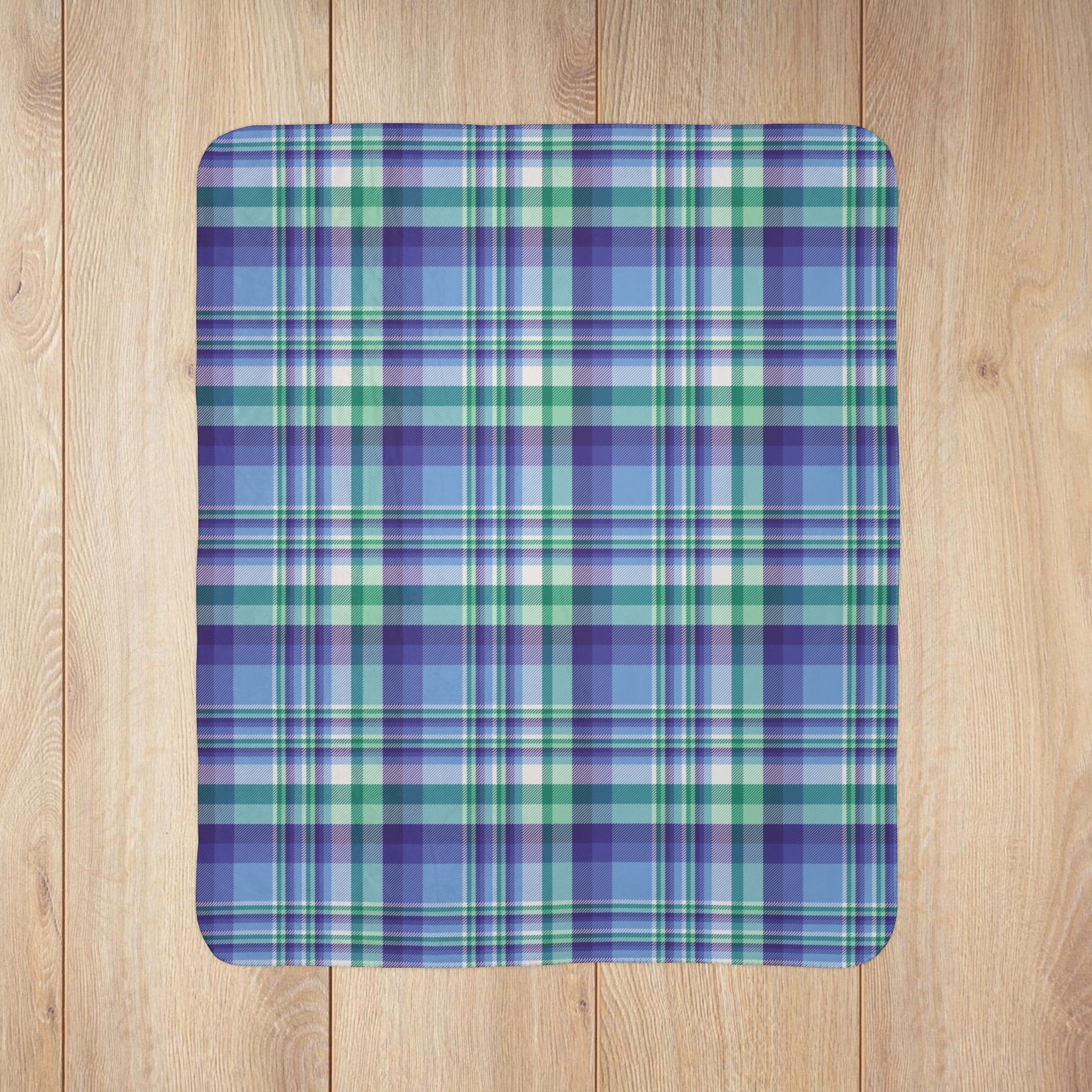 Gay Men Pride Plaid Fleece Sherpa Blanket