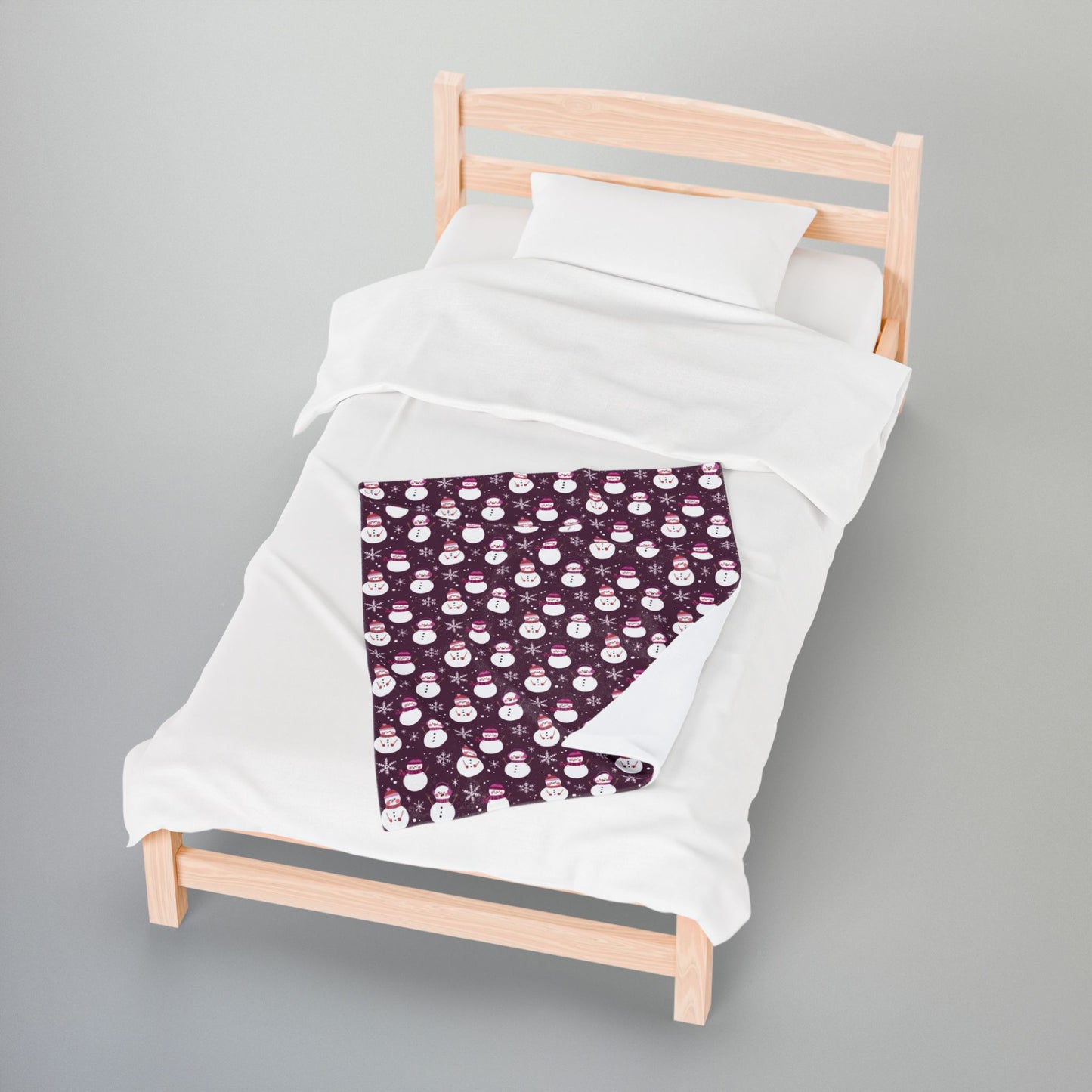 Lesbian Pink Pride Snowmen Velveteen Plush Blanket