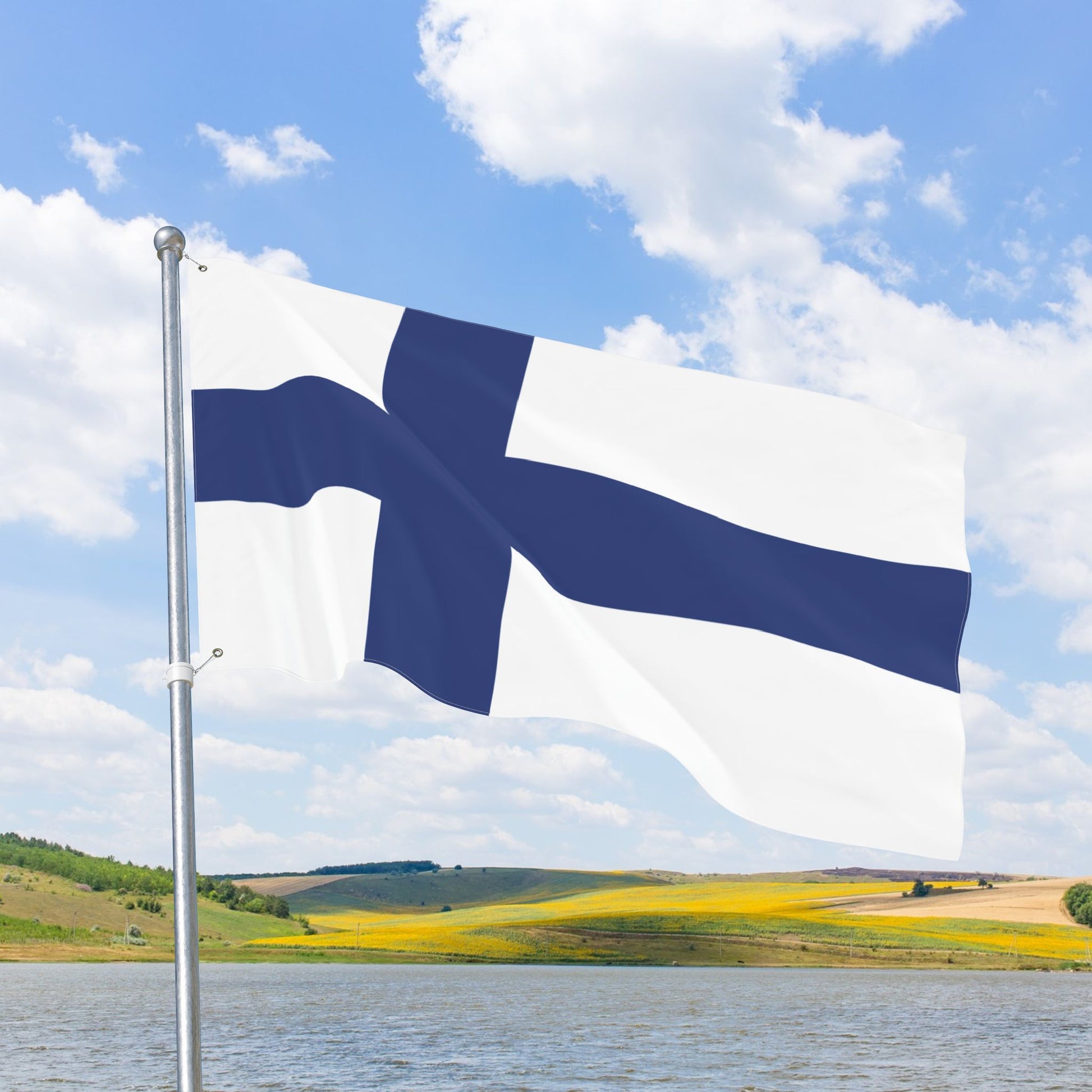 Finland Flag with Grommets