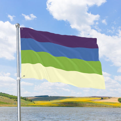 Aplatonic Pride Flag with Grommets