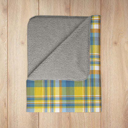 Aroace Pride Plaid Fleece Sherpa Blanket