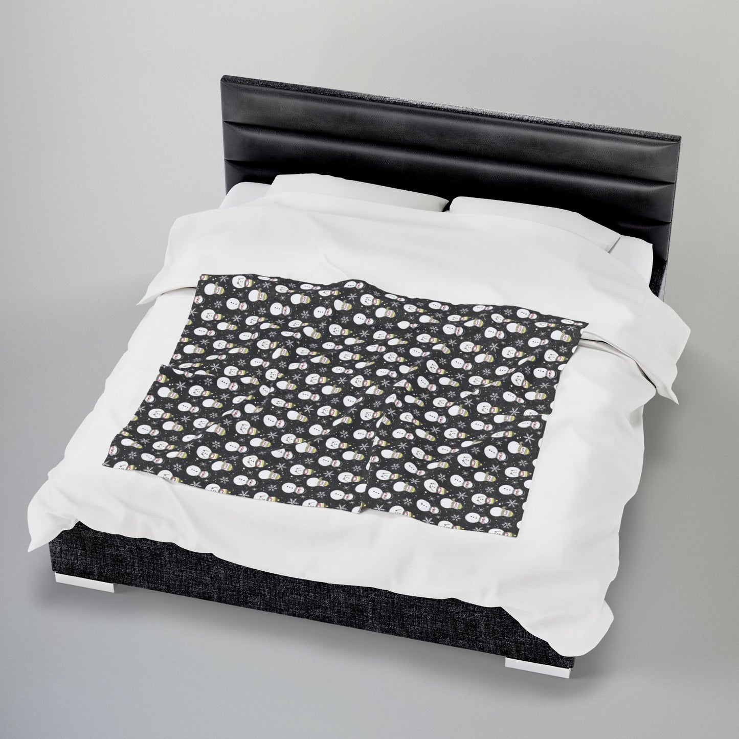 Demigender Pride Snowmen Velveteen Plush Blanket