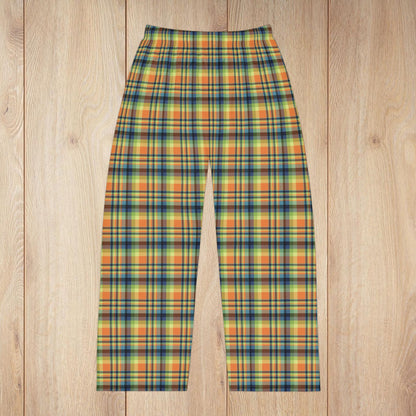 Men’s Orange, Green & Blue Ohio Plaid Pajama Pants