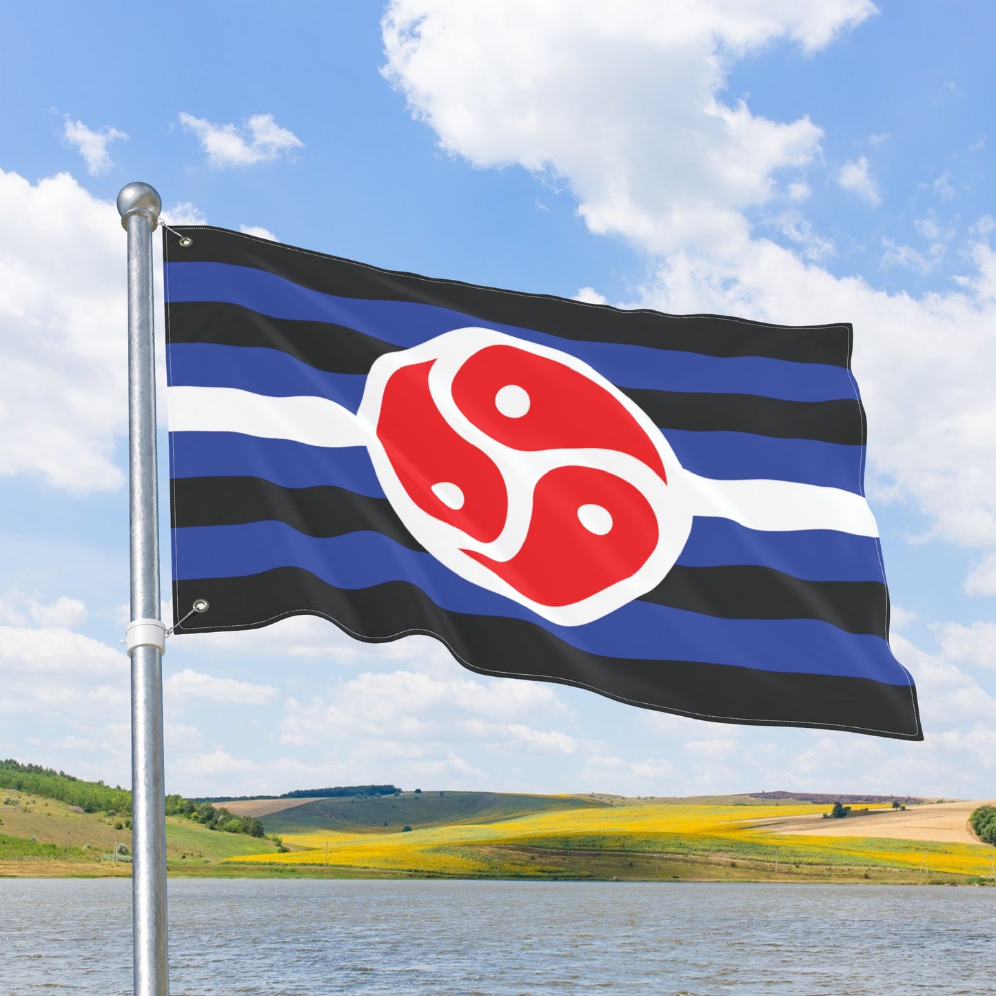 BDSM Pride Flag with Grommets