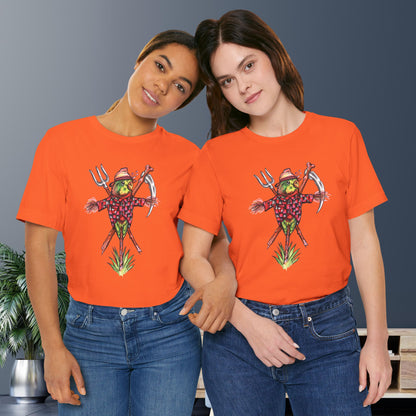 Scarecrow Lovebird, Hand-Drawn & Hand-Colored Tee