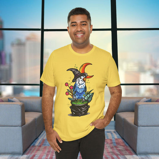 Lovebird Witch, Hand-Drawn & Hand-Colored Tee