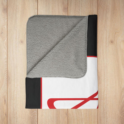 AMC Square Logo Black Fleece Sherpa Blanket