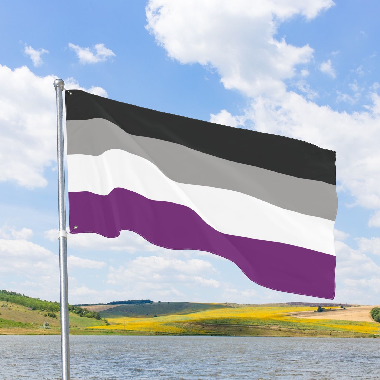 Asexual Pride Flag with Grommets