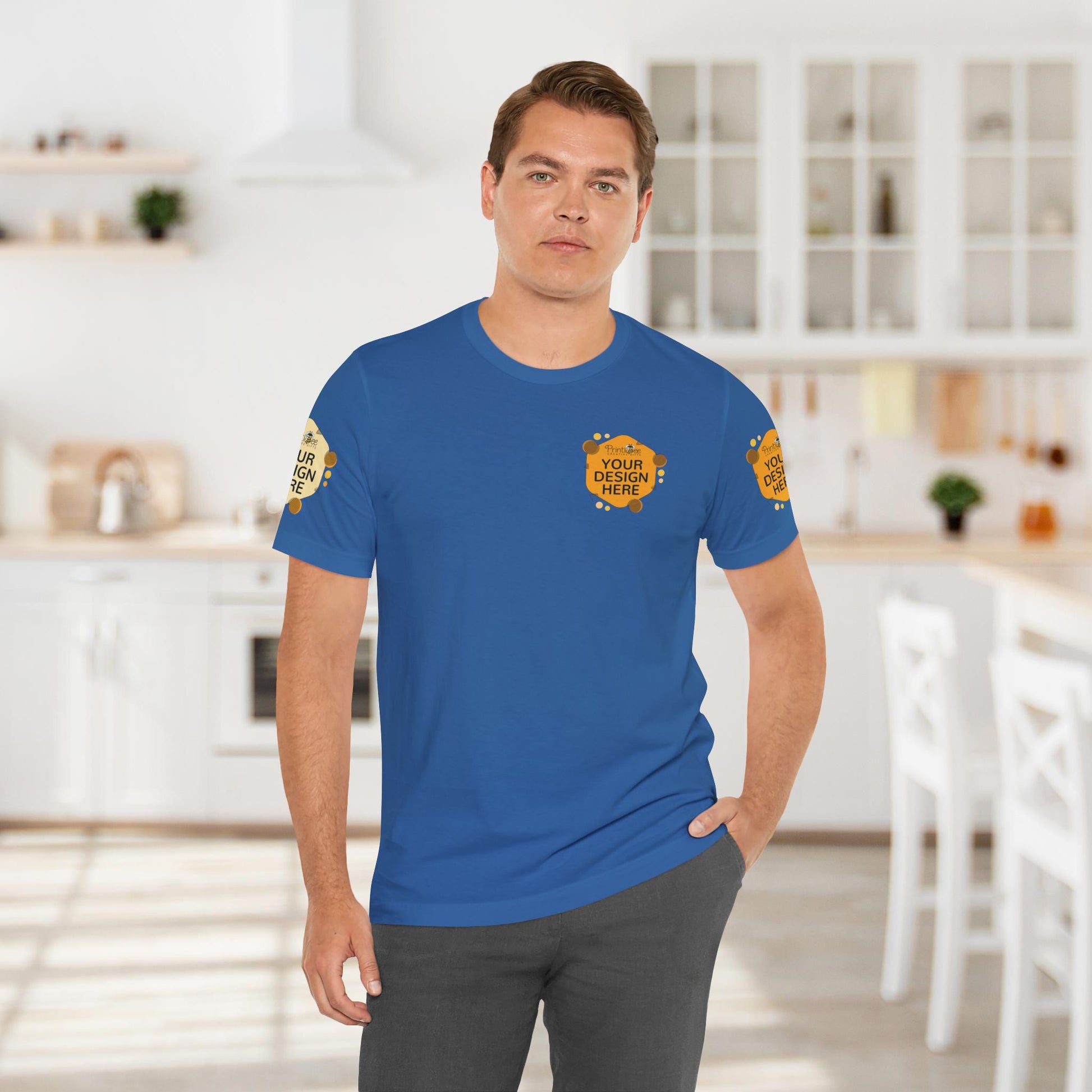 Custom Blue & Teal Tees for BELLA+CANVAS® 3001