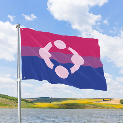 Bisexual Fetish Pride Flag with Grommets