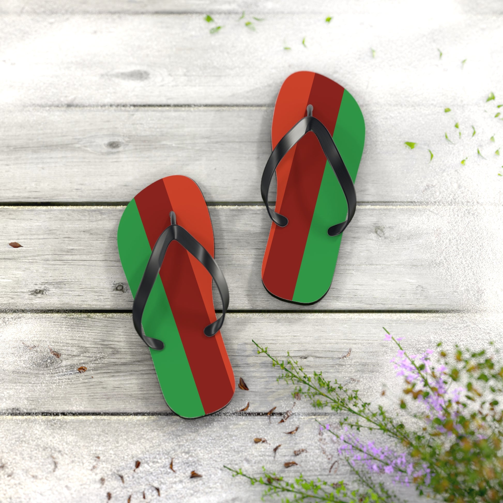 S Black sole Ideromantic Pride Flip Flops