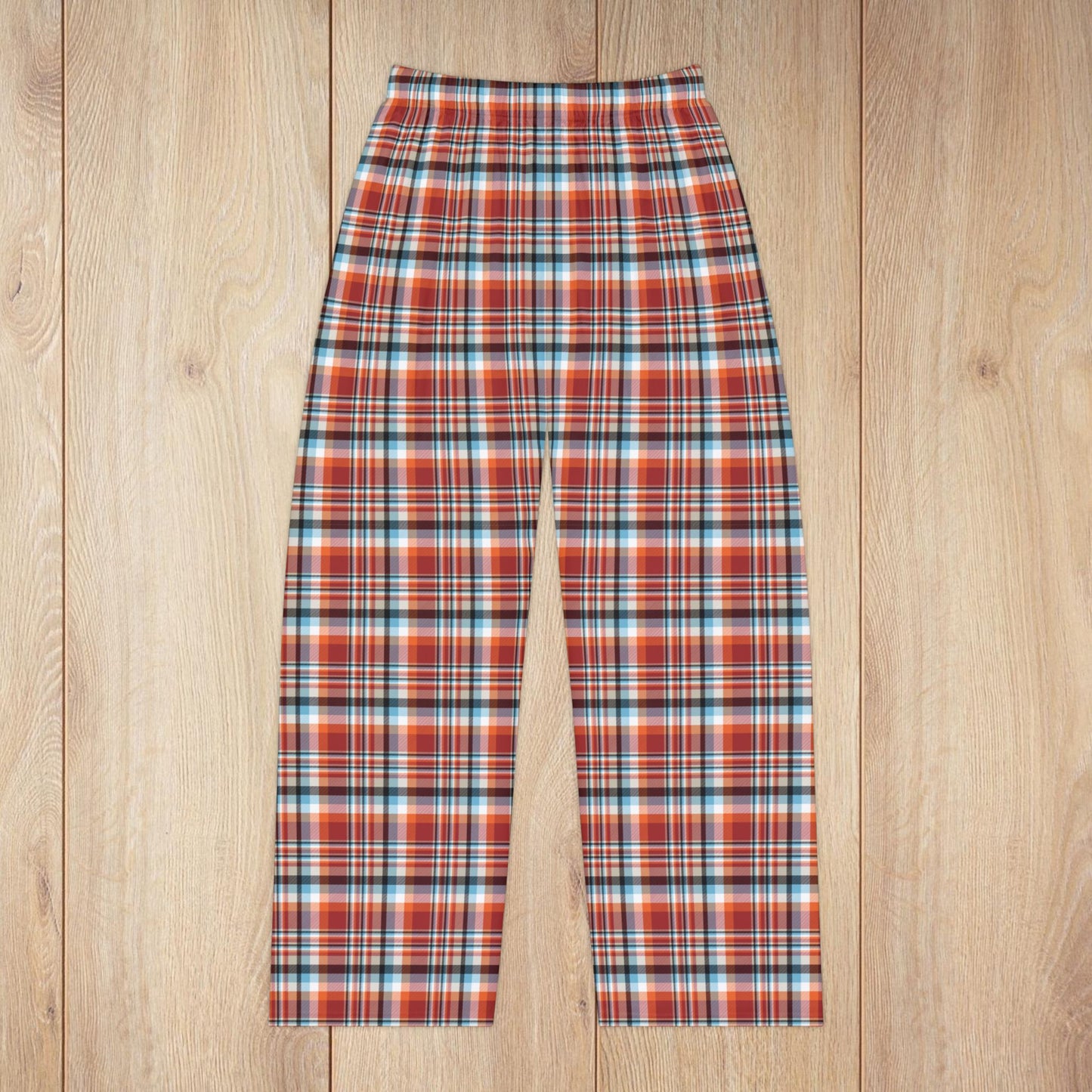 Women’s Red, Orange & Blue Sandusky OH Plaid Pajama Pants