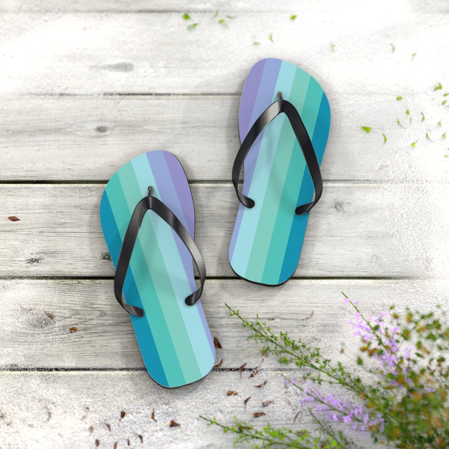 M Black sole Neptunic Pride Flip Flops
