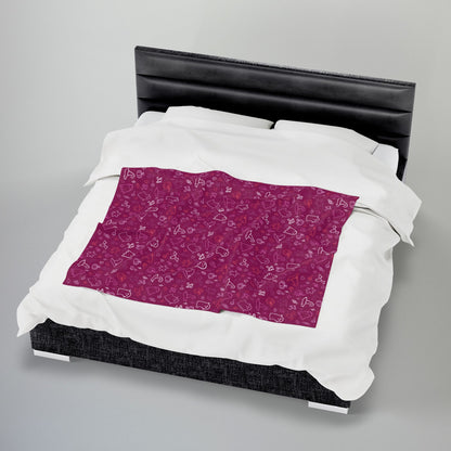 Lesbian Pink Pride Halloween Velveteen Plush Blanket