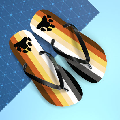 Bear with Paw Pride Flip Flops