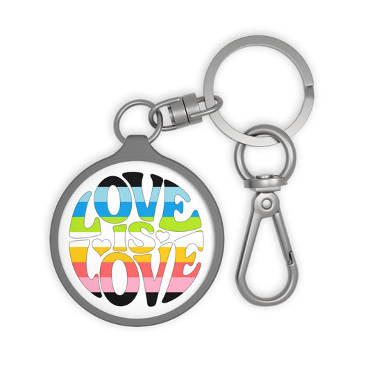 Queer Pride Love is Love Keychain