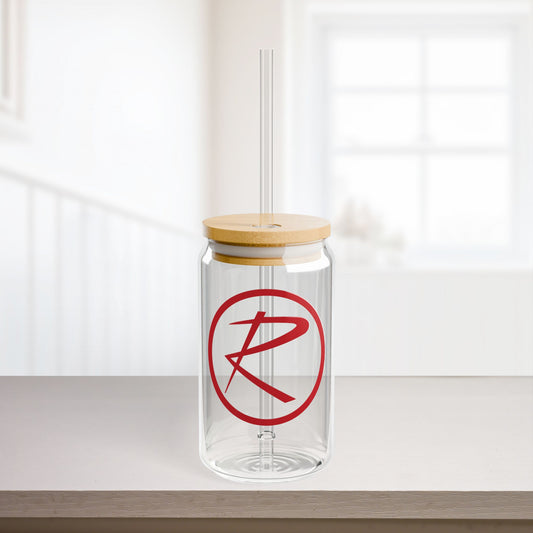 Rambler Logo 16oz Sipper Glass with Lid & Straw