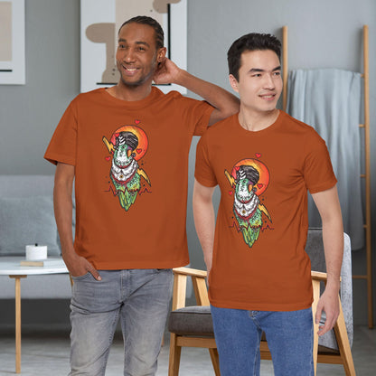 Bride of Frankenstein Lovebird, Hand-Drawn & Hand-Colored Tee