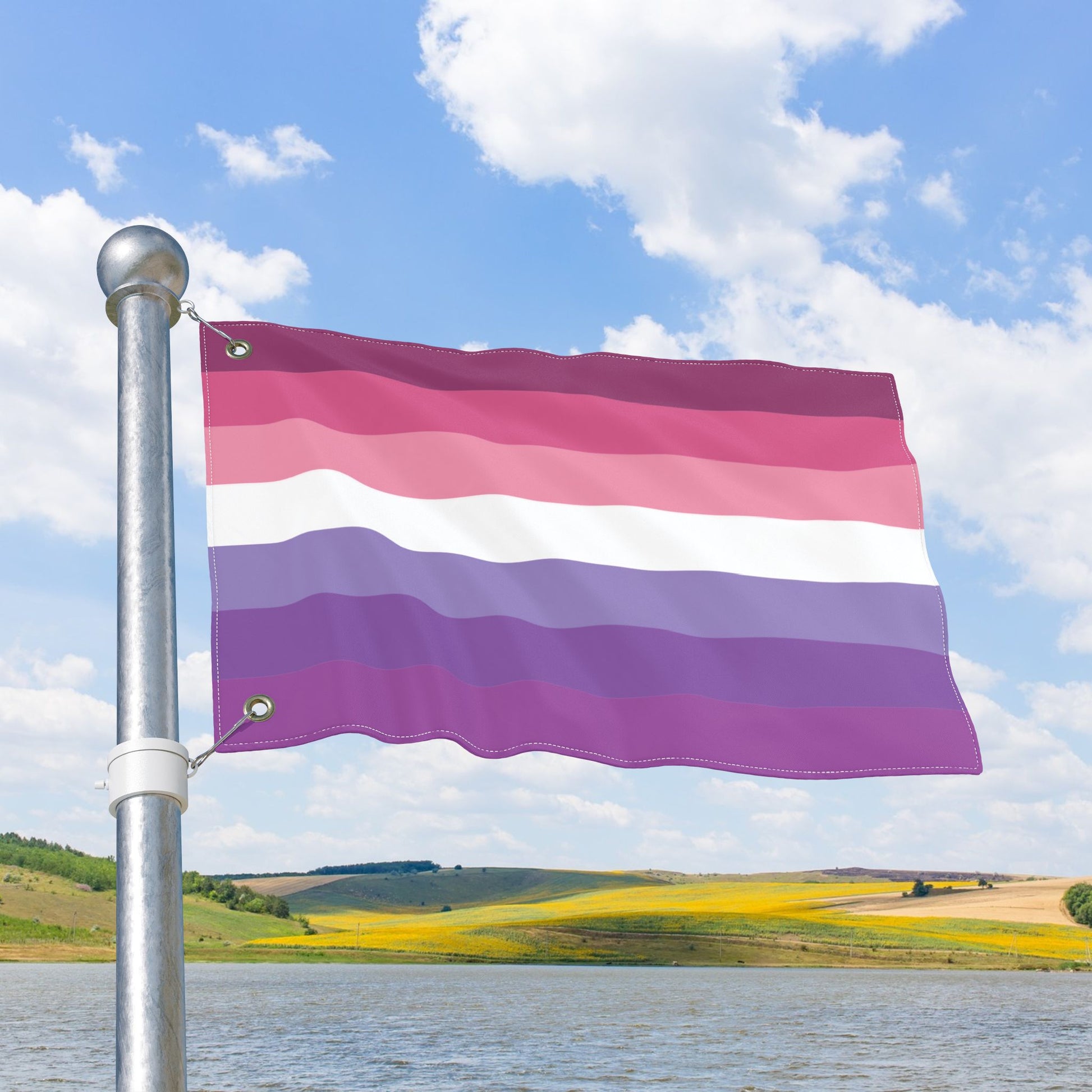 Almondsexual Double-Sided Pride Flag with Grommets