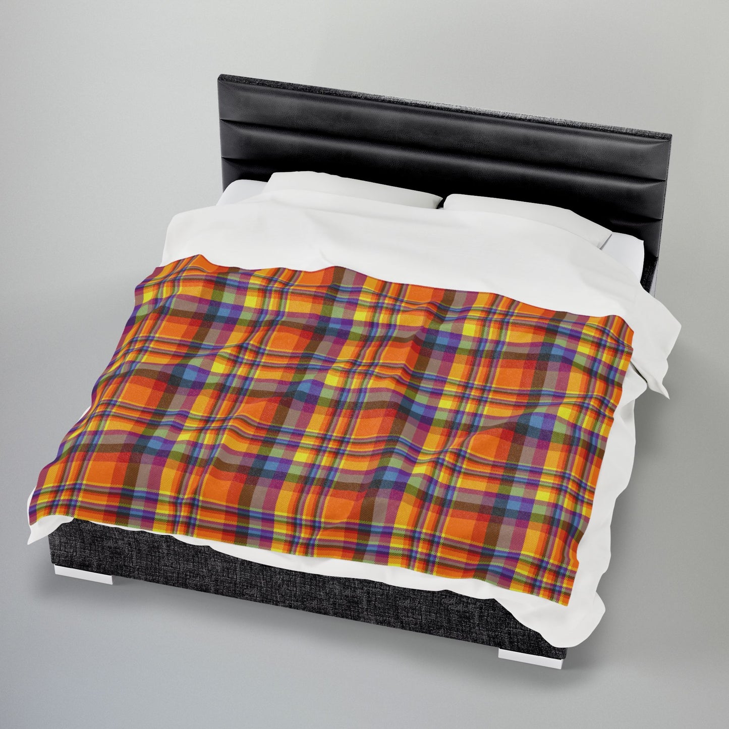 Halloween Plaid Velveteen Plush Blanket
