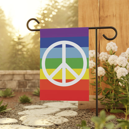Peace Sign Pride Garden Flag Banner