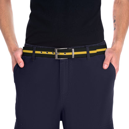Thin Gold Line Flag Belt