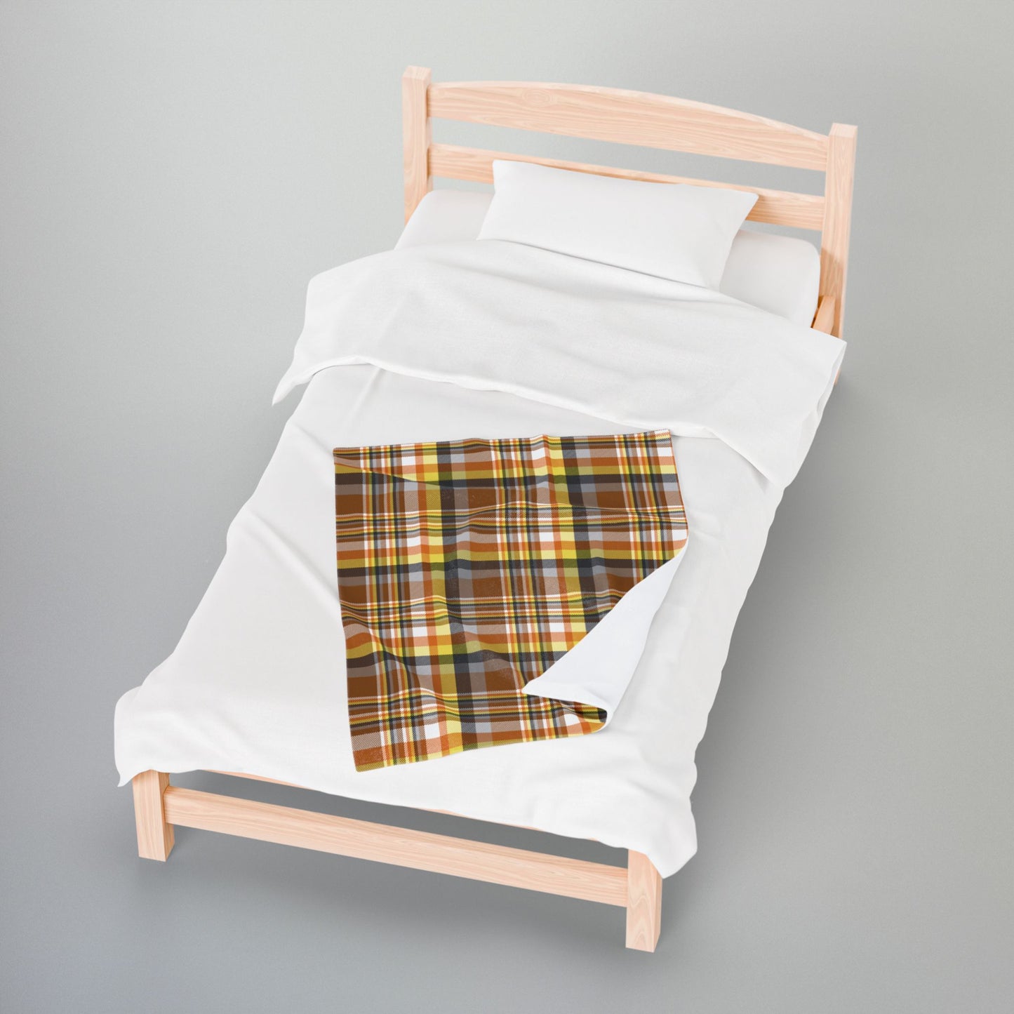 Bear Pride Plaid Velveteen Plush Blanket