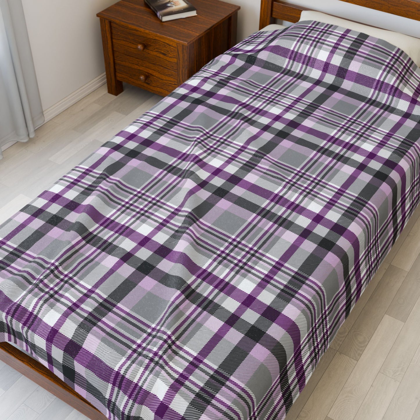 Demisexual Pride Plaid Velveteen Plush Blanket
