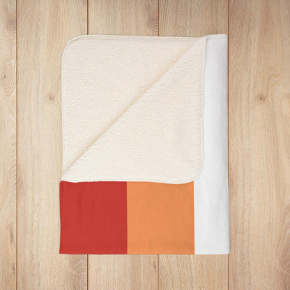 Lesbian Sunset Pride Flag Fleece Sherpa Blanket