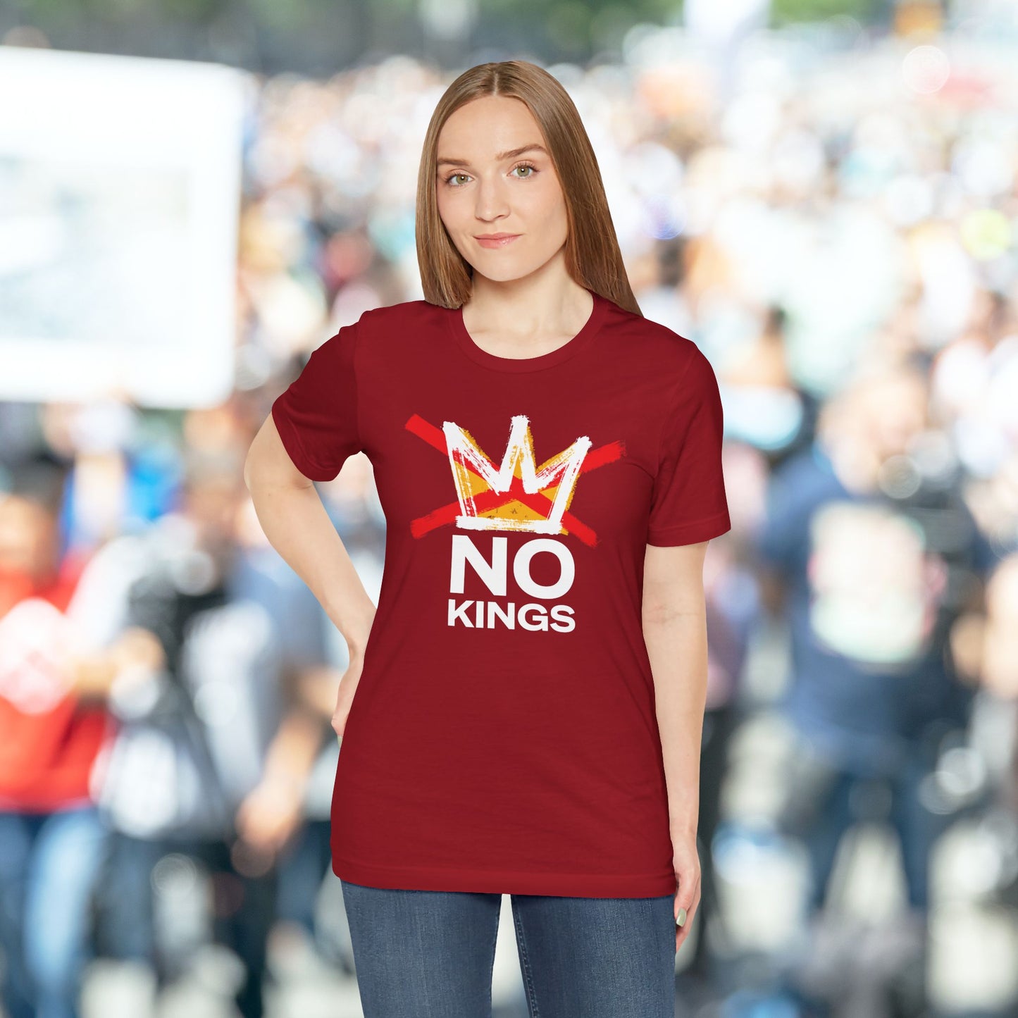 Canvas Red No Kings Tee (FRONT graphic)