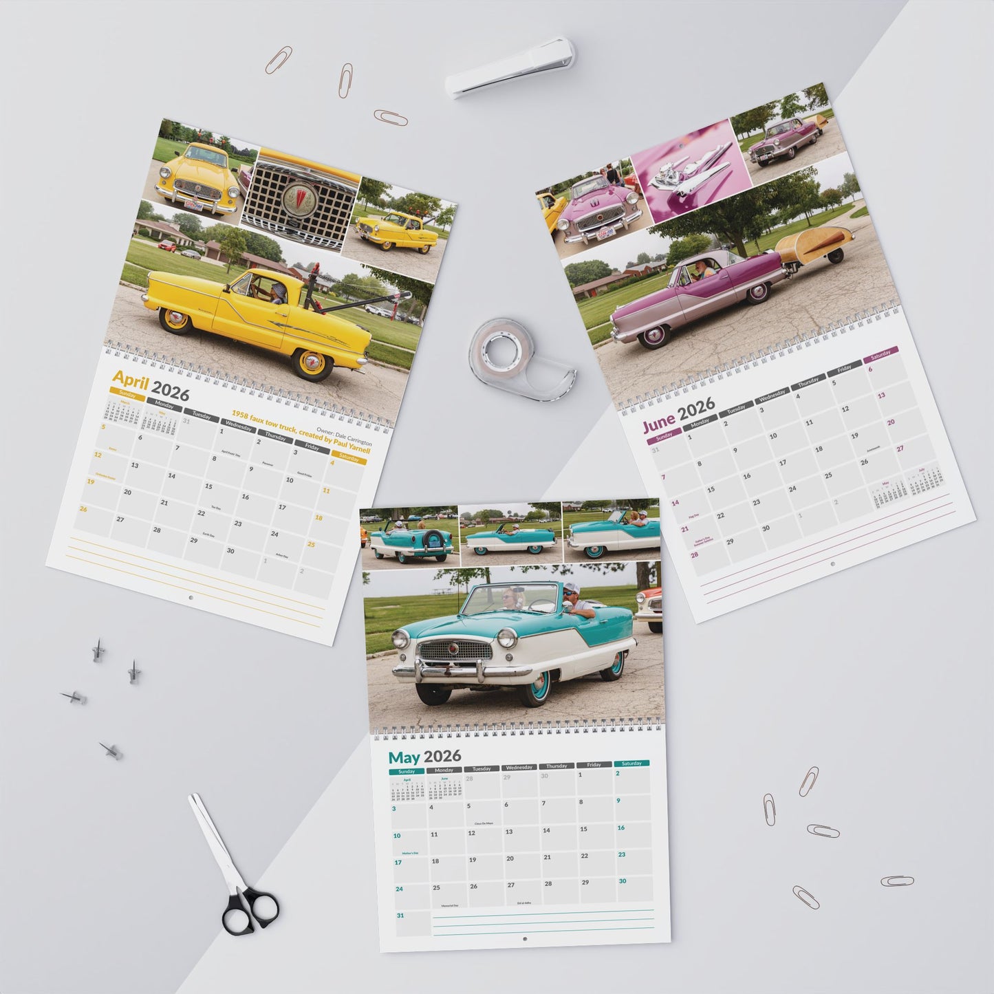 2026 Hudson / Nash / AMC Metropolitan Calendar • Kenosha AMC Homecoming 2025