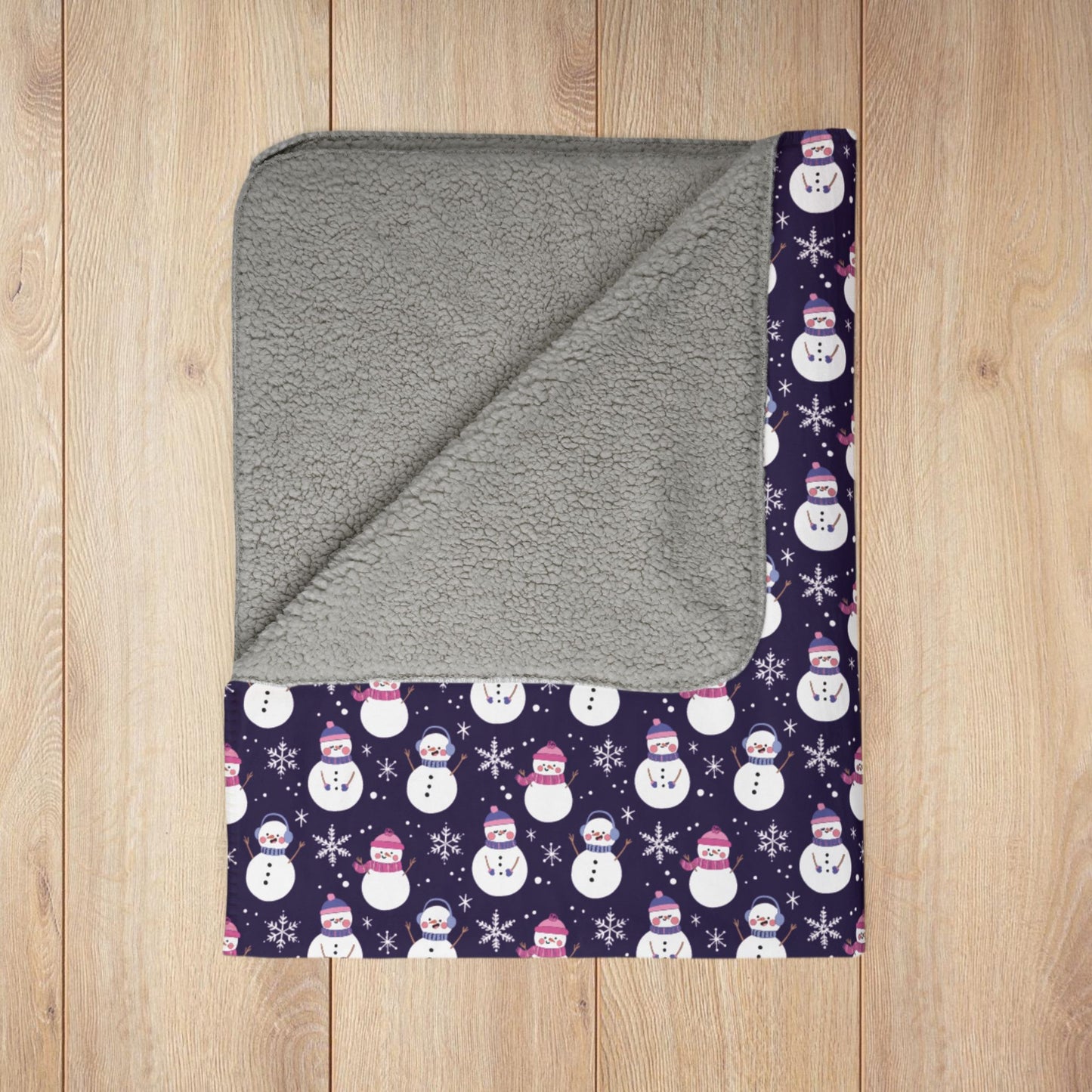 Omnisexual Pride Snowman Fleece Sherpa Blanket