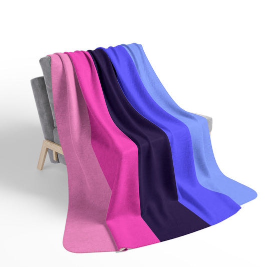 Fleece Sherpa Omnisexual Pride Flag Blanket