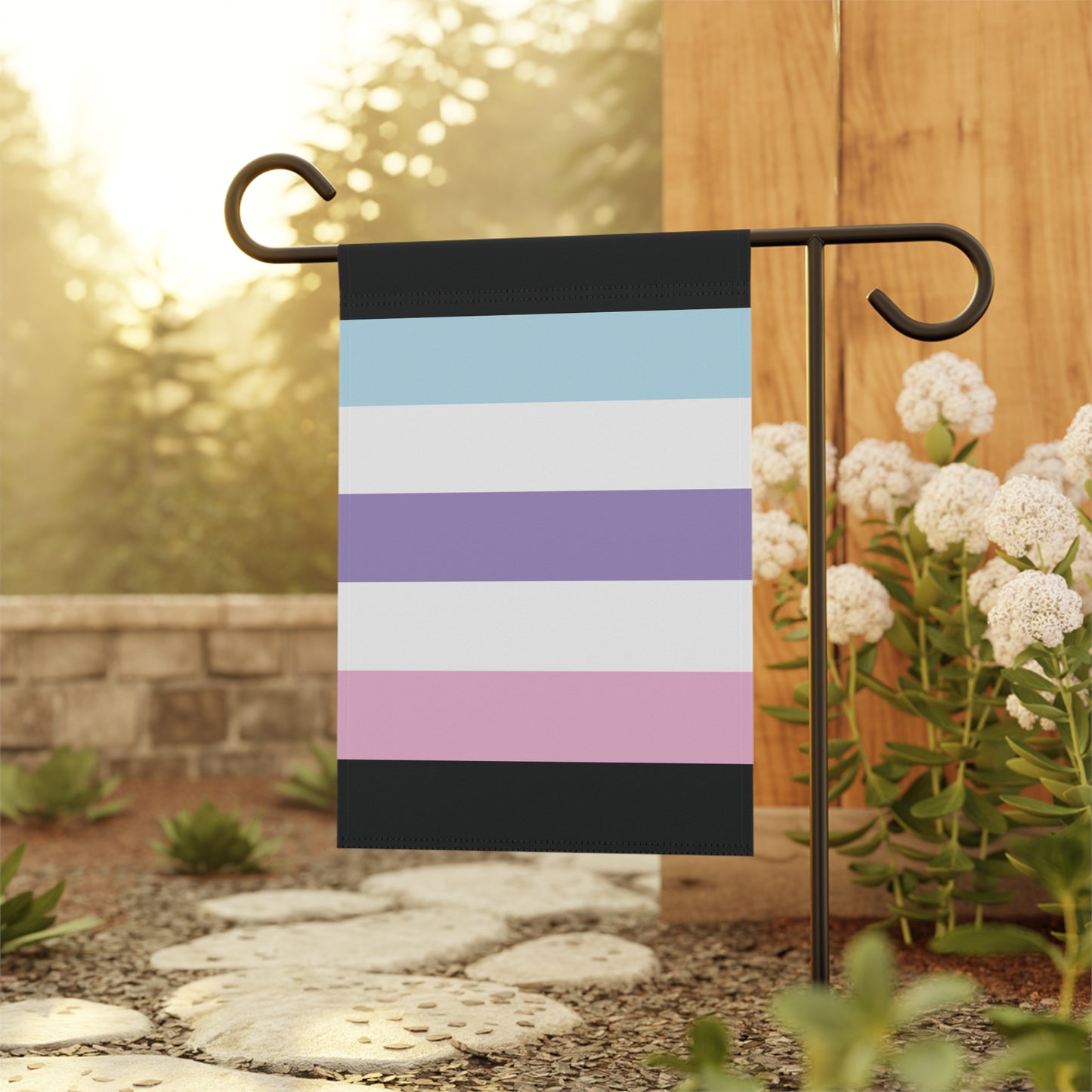 Androgyne Pride Pastel Garden Flag Banner