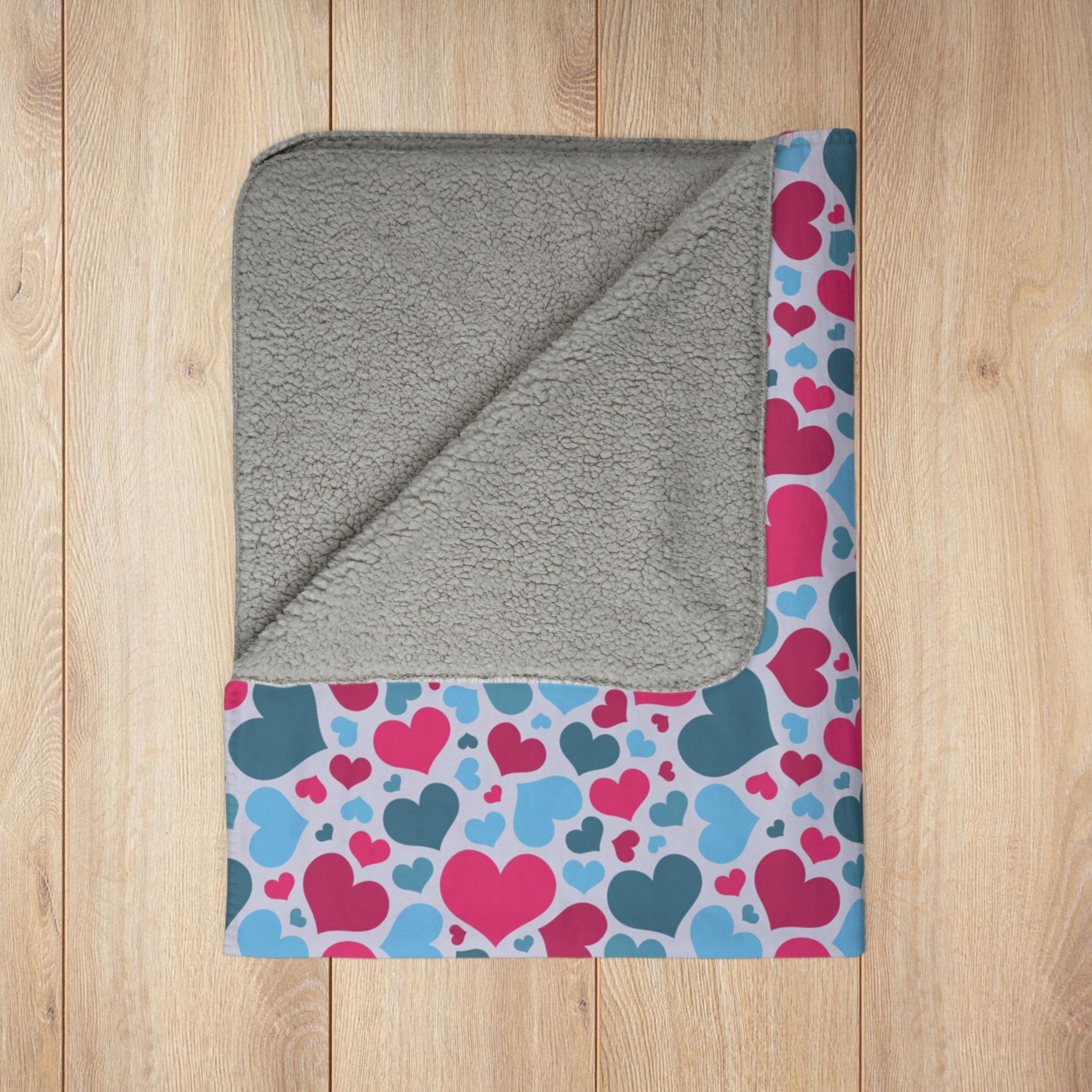 Sapiosexual Pride Valentine’s Day Hearts Grey Fleece Sherpa Blanket