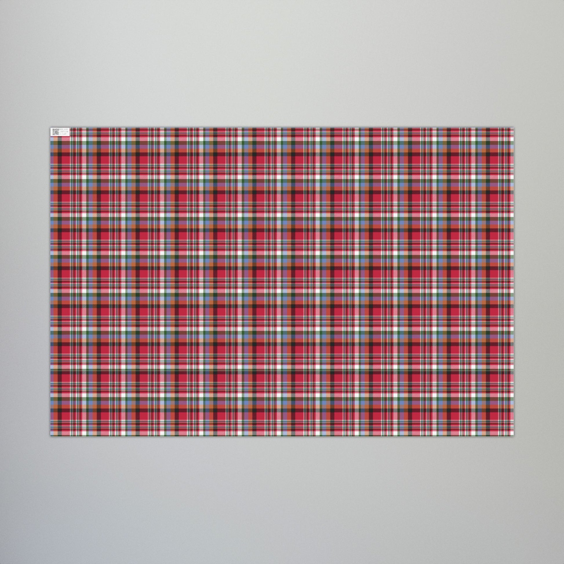 Christmas Red & Black Chicago IL Plaid Gift Wrapping Paper Roll