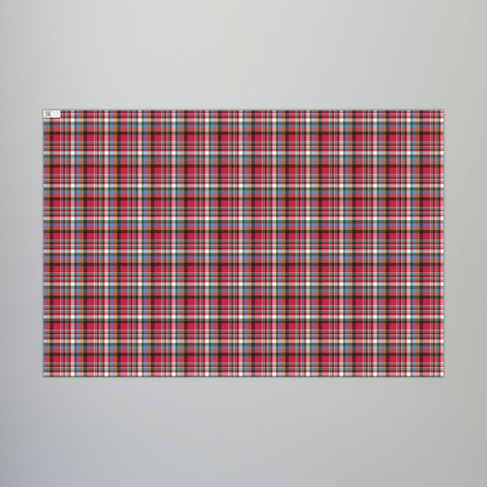 Christmas Red & Black Chicago IL Plaid Gift Wrapping Paper Roll