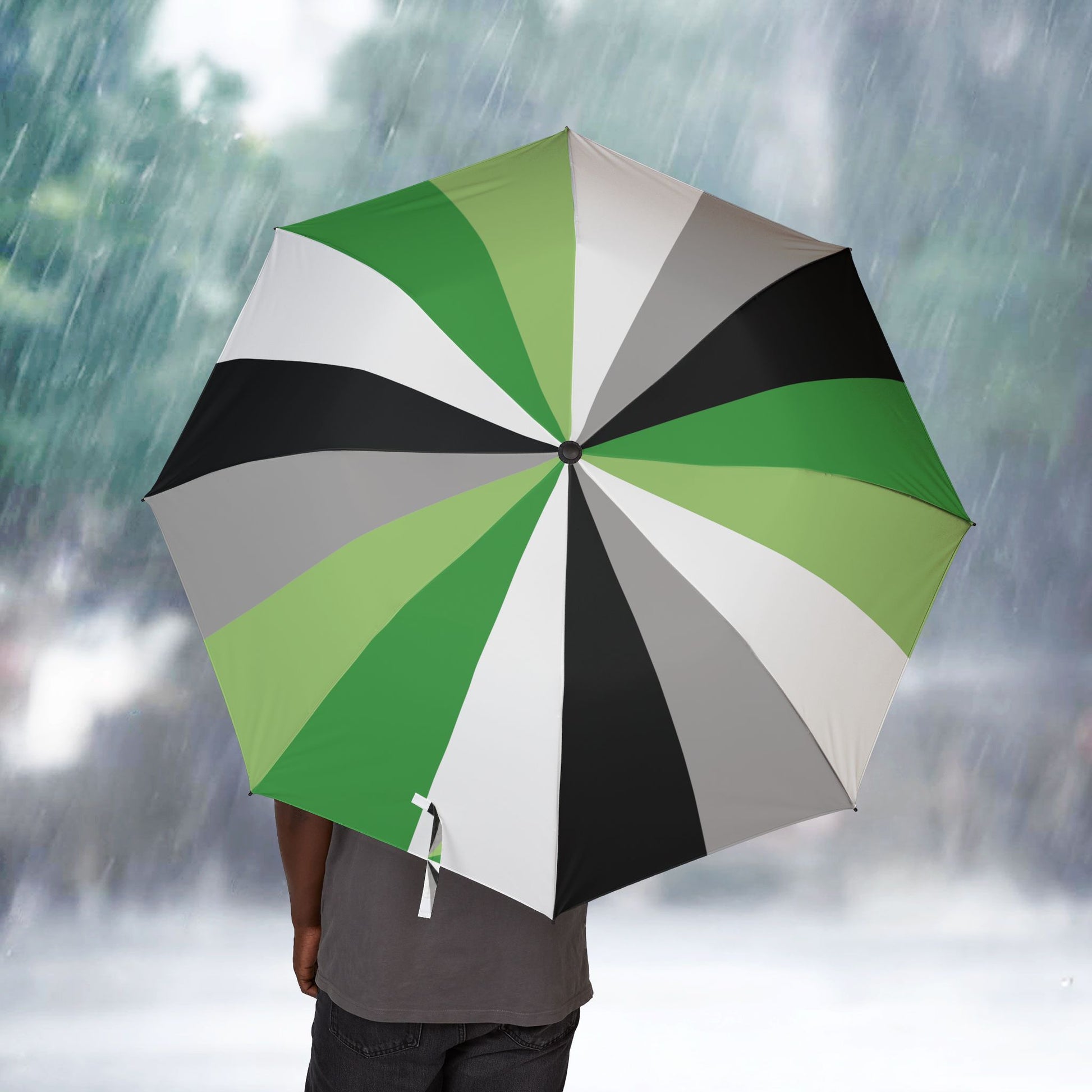 One size Aromantic Pride Umbrella