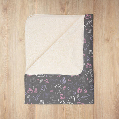 Cupiosexual Pride Halloween Fleece Sherpa Blanket
